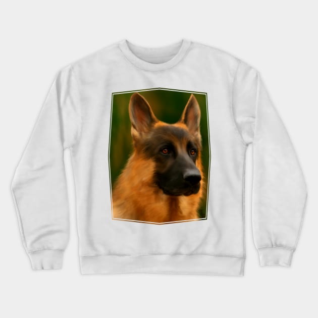 German Shepherd Crewneck Sweatshirt by BHDigitalArt